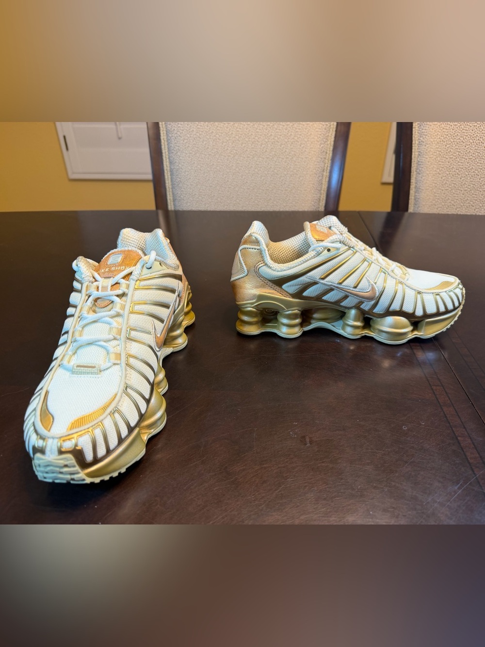 New Nike Shox TL Gold Sneakers Shoes Size US 7 - Picture 7 of 13